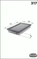 Фильтр воздушный MECAFILTER 226