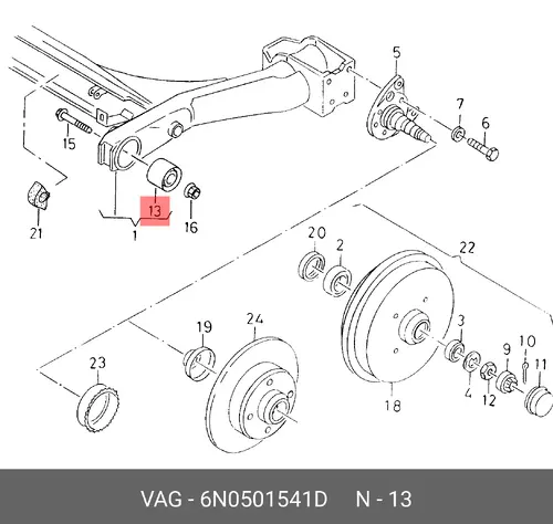 САЙЛЕНТБЛОК 6N0501541D VAG