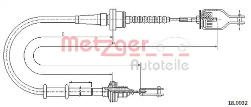 Трос сцепления METZGER 18.0032