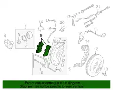 Тормозные колодки дисковые VAG 7L0698151J