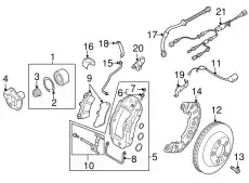 Тормозные колодки дисковые VAG 7L0698151J