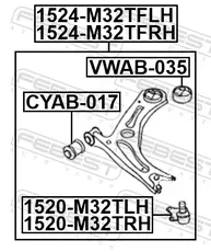 Шаровая опора FEBEST 1520-M32TRH