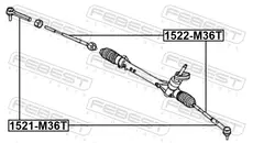 Рулевая тяга FEBEST 1522-M36T