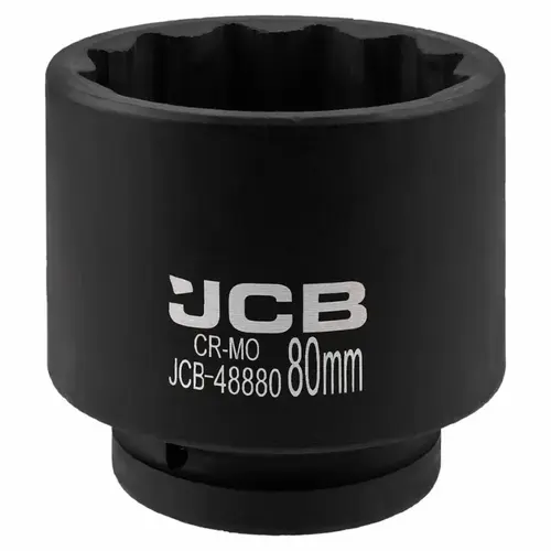 Головка ударная 1'', 80мм (12гр.) 65631 JCB