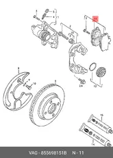 колодки дисковые торм. перед. Audi 855.698.151B VAG