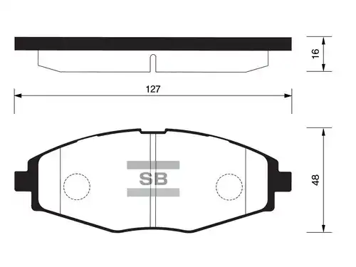 Тормозные колодки дисковые передняя ось SANGSIN SP1086