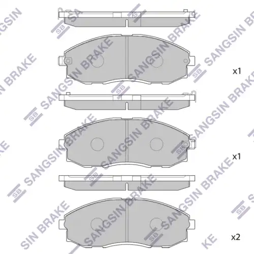 Тормозные колодки дисковые передняя ось SANGSIN SP1099