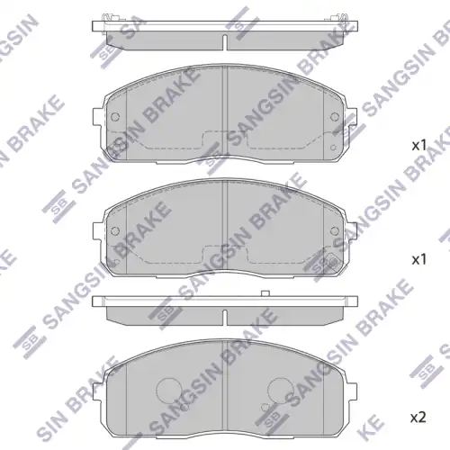 Тормозные колодки дисковые передняя ось SANGSIN SP1174
