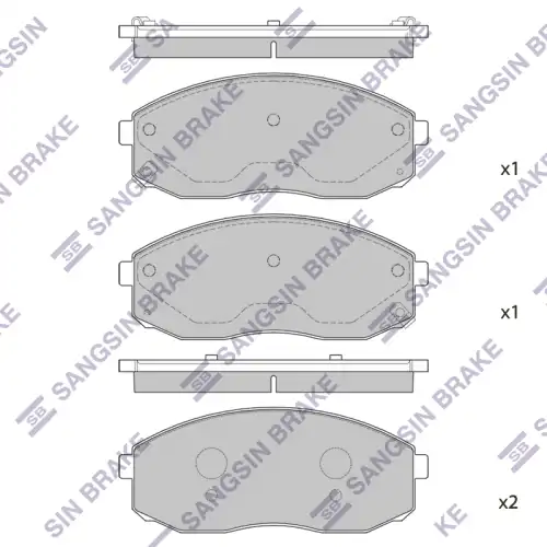 Тормозные колодки дисковые передняя ось SANGSIN SP1176