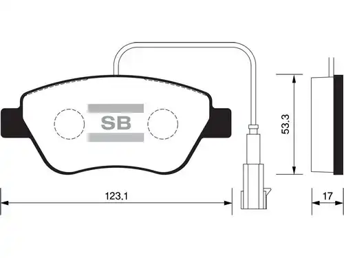 Тормозные колодки дисковые передняя ось SANGSIN SP1201