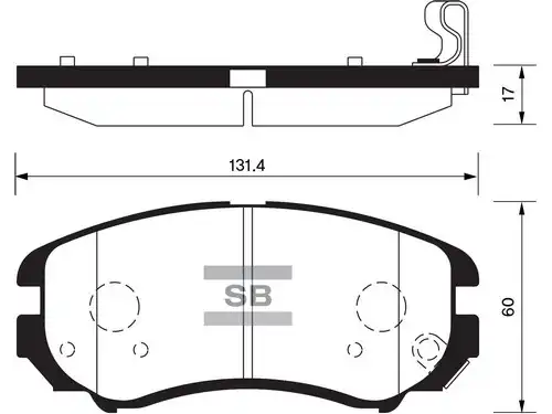 Тормозные колодки дисковые передняя ось SANGSIN SP1202
