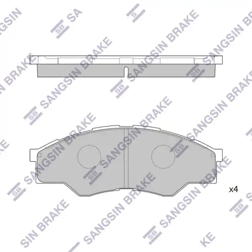 Тормозные колодки дисковые передняя ось SANGSIN SP1276