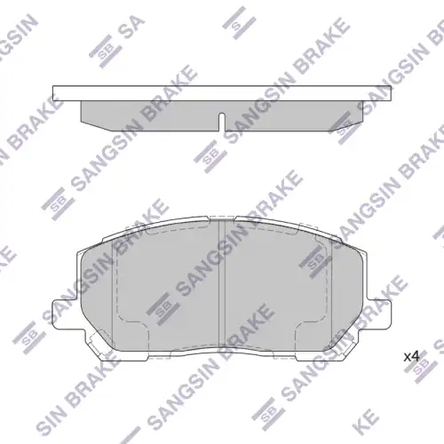 Тормозные колодки дисковые передняя ось SANGSIN SP1384