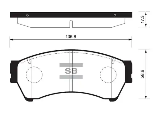 Тормозные колодки дисковые передняя ось SANGSIN SP1475