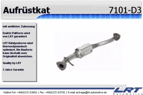 катализатор глушителя Opel 7101-D3 LRT