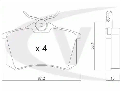 Тормозные колодки дисковые VAICO V10-8104