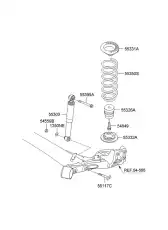 пружина подвески/spring-rr 553302K400 MOBIS