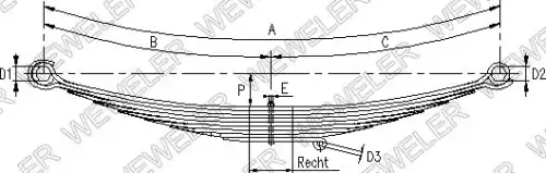 Рессора подвески WEWELER A011T385ZA75