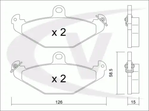 Тормозные колодки дисковые VAICO V46-0163