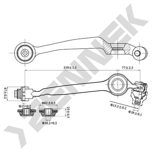 Рычаг подвески ZENNEK DCA0056