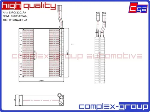 Испаритель кондиционера CGA 13RCC1201RA