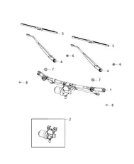 BLADE, FRONT WIPER 68383 600AB JEEP