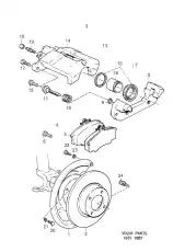 колодки дисковые торм. перед. Audi 3344996 VOLVO
