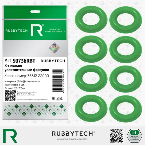 Кольцо уплотнительное автомобильное RUBBYTECH 50736RBT