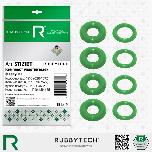 Кольцо уплотнительное форсунки RUBBYTECH 51121RBT