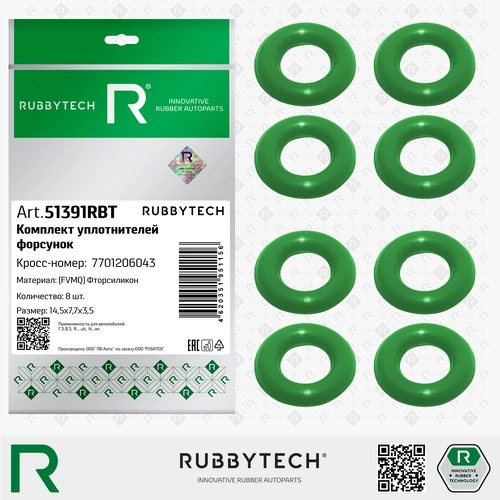 Кольцо уплотнительное форсунки RUBBYTECH 51391RBT