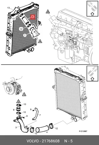 Патрубок интеркулера FM4FH4 VOLVO 21768608