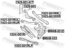 Рычаг подвески FEBEST 1925-G01RLF