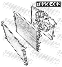 вентилятор охлаждения!\ Changan UNI K 70650-002 FEBEST