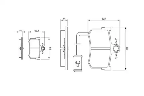 Тормозные колодки дисковые BOSCH 0 986 424 013