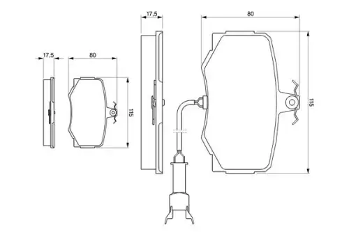 Тормозные колодки дисковые BOSCH 0 986 424 018