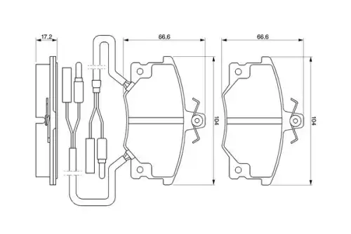 Тормозные колодки дисковые BOSCH 0 986 424 100