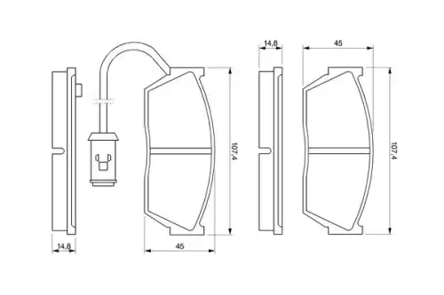 Тормозные колодки дисковые BOSCH 0 986 424 110