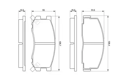Тормозные колодки дисковые BOSCH 0 986 424 133
