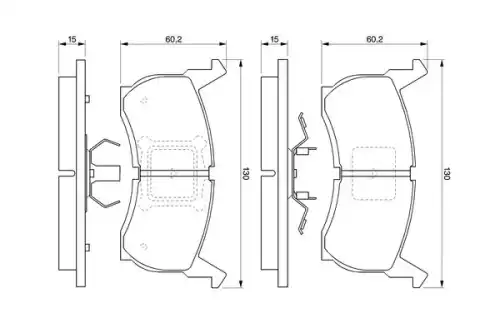 Тормозные колодки дисковые BOSCH 0 986 424 142