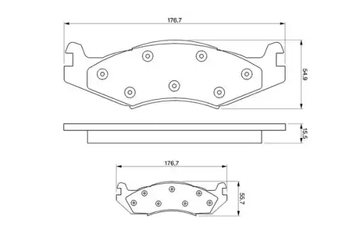 Тормозные колодки дисковые BOSCH 0 986 424 273