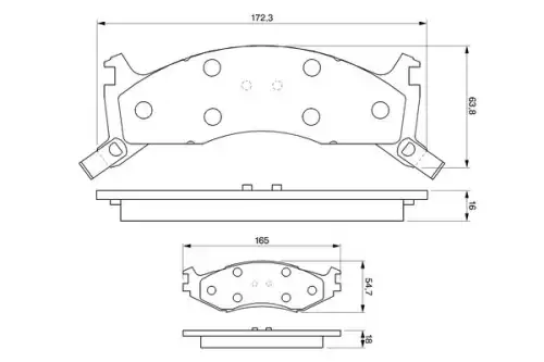 Тормозные колодки дисковые BOSCH 0 986 424 276