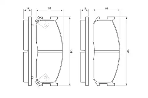 Тормозные колодки дисковые передняя ось BOSCH 0 986 460 020