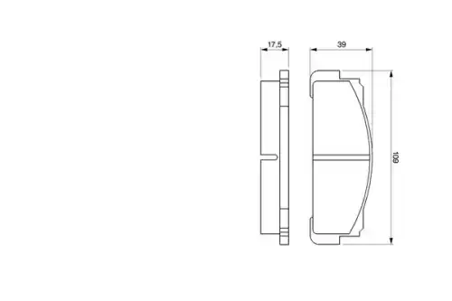 Тормозные колодки дисковые передняя ось BOSCH 0 986 460 736