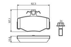 Тормозные колодки дисковые BOSCH 0 986 460 993