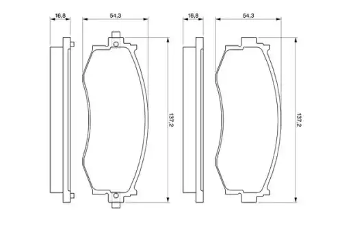 Тормозные колодки дисковые BOSCH 0 986 461 121