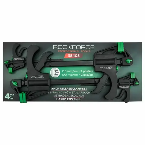 Набор струбцин 4пр. 62601 ROCK FORCE