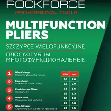 Плоскогубцы многофункциональные 5в1 61778 ROCK FORCE