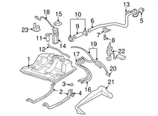 PIPE,FUEL FEED RR(INCL 18,20) 21996601 PONTIAC