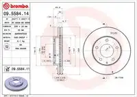 Тормозной диск BRECO BS 8059 вентилируемый , передняя ось