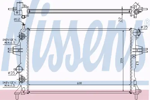 Радиатор кондиционера (конденсатор) NISSENS 63246A